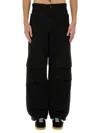 Msgm Utility Cargo Pant With Multiple Pockets In Black