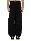 Msgm Utility Cargo Pant With Multiple Pockets In Black