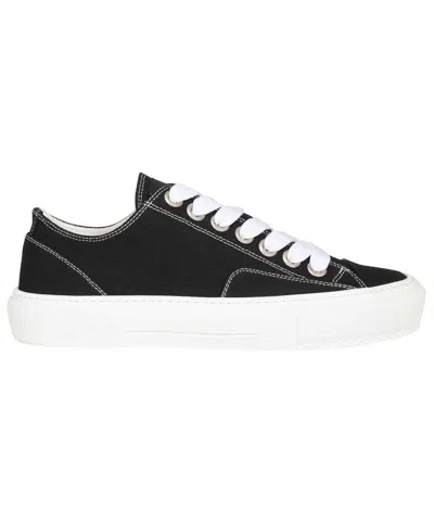 Msgm Canvas Sneakers In Black