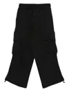 Msgm Cargo Casual Trousers In Black