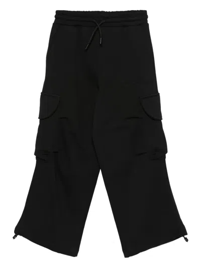 Msgm Kids' Cargo Casual Trousers In Black