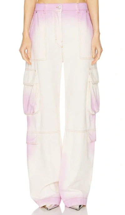Msgm Cargo Pant In White