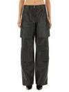 Msgm Regular Fit Cargo Pants For Women In Black