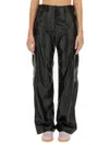 Msgm Regular Fit Cargo Pants For Women In Black