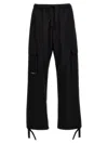 Msgm Cargo Trousers Functional Adjustable Hem In Black