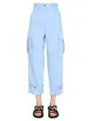 Msgm Cargo Pants In Blue