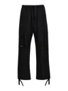 Msgm Cargo Trousers Functional Adjustable Hem In Black