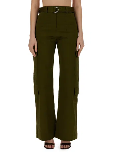 Msgm Cargo Pants In Green