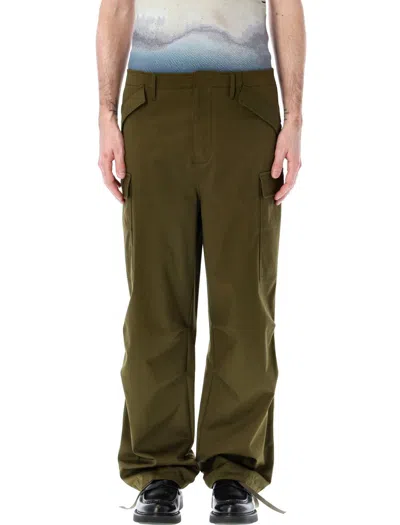 Msgm Cargo Pants In Green