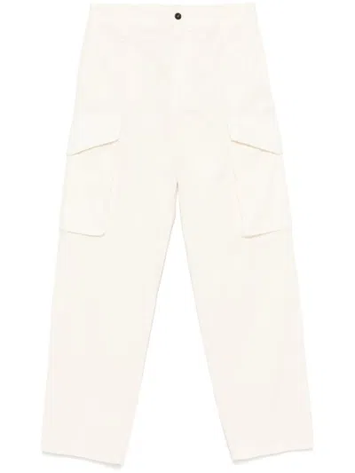 Msgm Cargo Pants In White