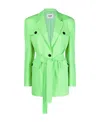 Msgm Cargo-pocket Belted Jacket In Green