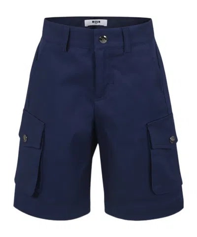 Msgm Cargo-pocket Bermuda Shorts In Black