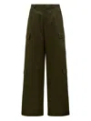 Msgm Cargo-pocket Trousers In Green