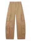 Msgm Cargo Pocket Trousers In Nude