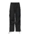 Msgm Cargo-pockets Crepe Trousers In Black