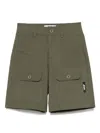 Msgm Cargo Shorts In Green