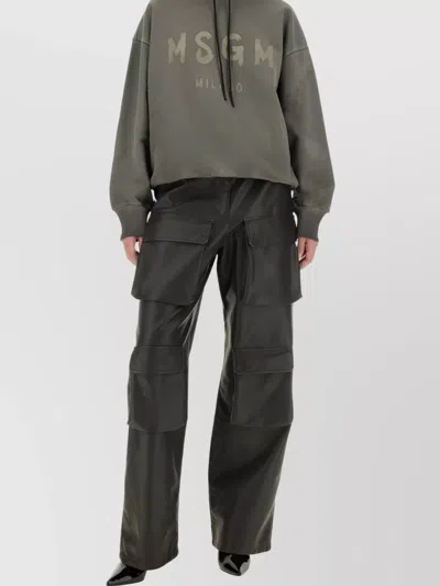 Msgm Cargo Utility Pants Wide Leg