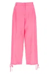 Msgm Elasticated-ankles Wide-leg Trousers