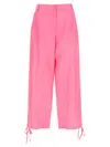 Msgm Elasticated-ankles Wide-leg Trousers