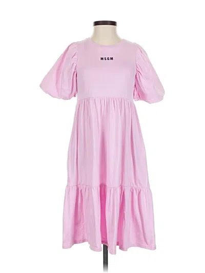 Pre-owned Msgm Casual Dress In Pink