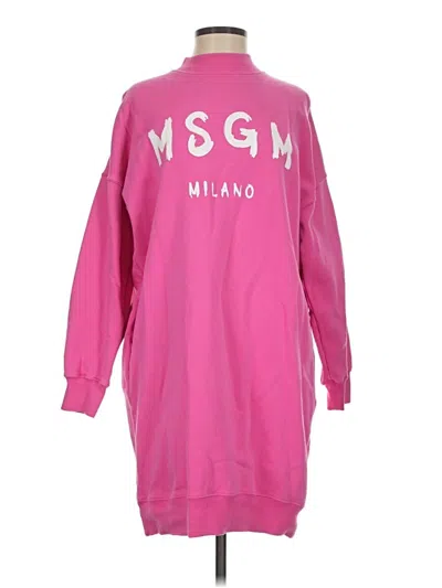 Pre-owned Msgm Casual Dress In Pink