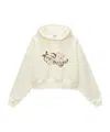 Msgm Cat-print Cotton Hoodie In White