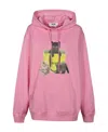 Msgm Cotton Hoodie In Pink