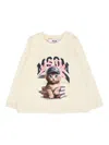 Msgm Cat-print Long-sleeve T-shirt In Neutral