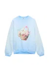 Msgm Cat-print Sweatshirt In Blue