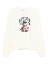 Msgm Cat-print Sweatshirt In White