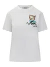 Msgm Printed Cotton T-shirt In White