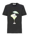 Msgm Cat Printed T-shirt In Black