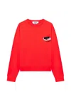 Msgm Cat-patch Sweatshirt In Red