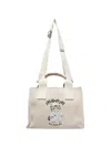 Msgm Cat-print Tote Bag In Blue