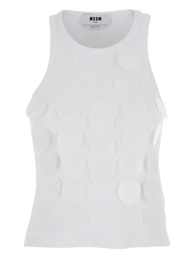 MSGM CHAINMAIL-EFFECT TANK TOP