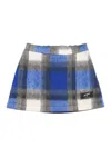 Msgm Checked Mini Skirt In Red