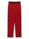 Msgm Check-print Trousers In Red
