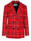 Msgm Check Double-breasted Blazer
