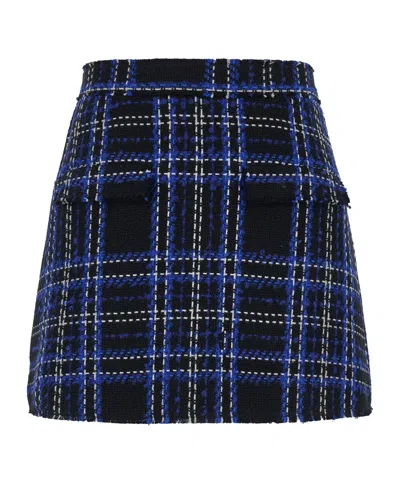 MSGM MSGM CHECKED FRINGED EDGE SHORTS