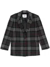 Msgm Checked Blazer In 灰色