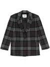 Msgm Checked Blazer In Black