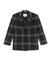 Msgm Checked Blazer In Black