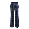 Msgm Checked-panel Cotton Trousers In Nero