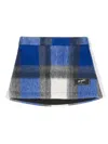 Msgm Checked Mini Skirt In Blue