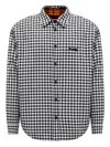 Msgm Checked Reversible Shirt In Black