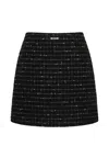 Msgm Check-pattern Wrap Skirt In Black