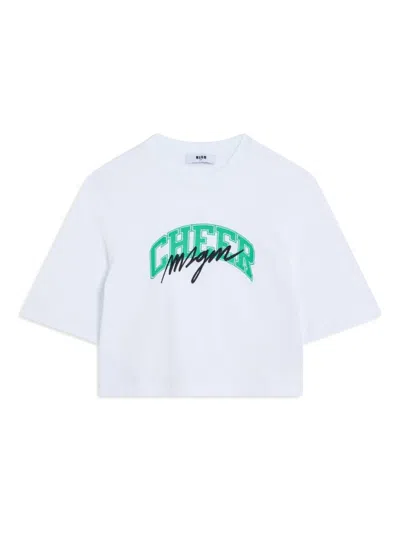 Msgm Cheer T-shirt In Weiss