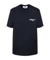 Msgm Logo Crew Neck Short Sleeve T-shirt In Black