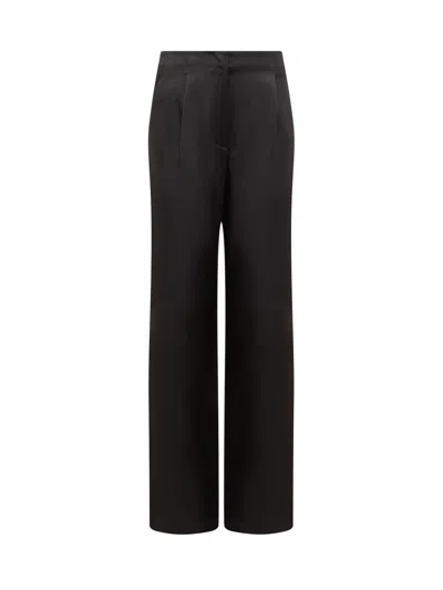 Msgm Chic Paintntaloni Trousers In Black