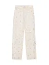 Msgm Printed Straight Leg In White